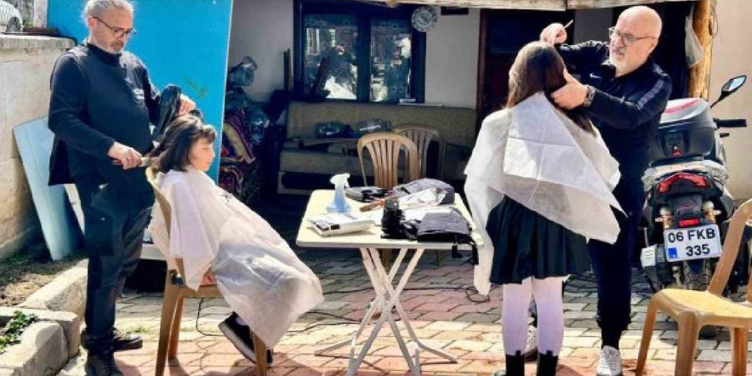 Köy köy geziyor, ücretsiz saç kesiyor: Amacı kız çocuklarına özgüven kazandırmak 1